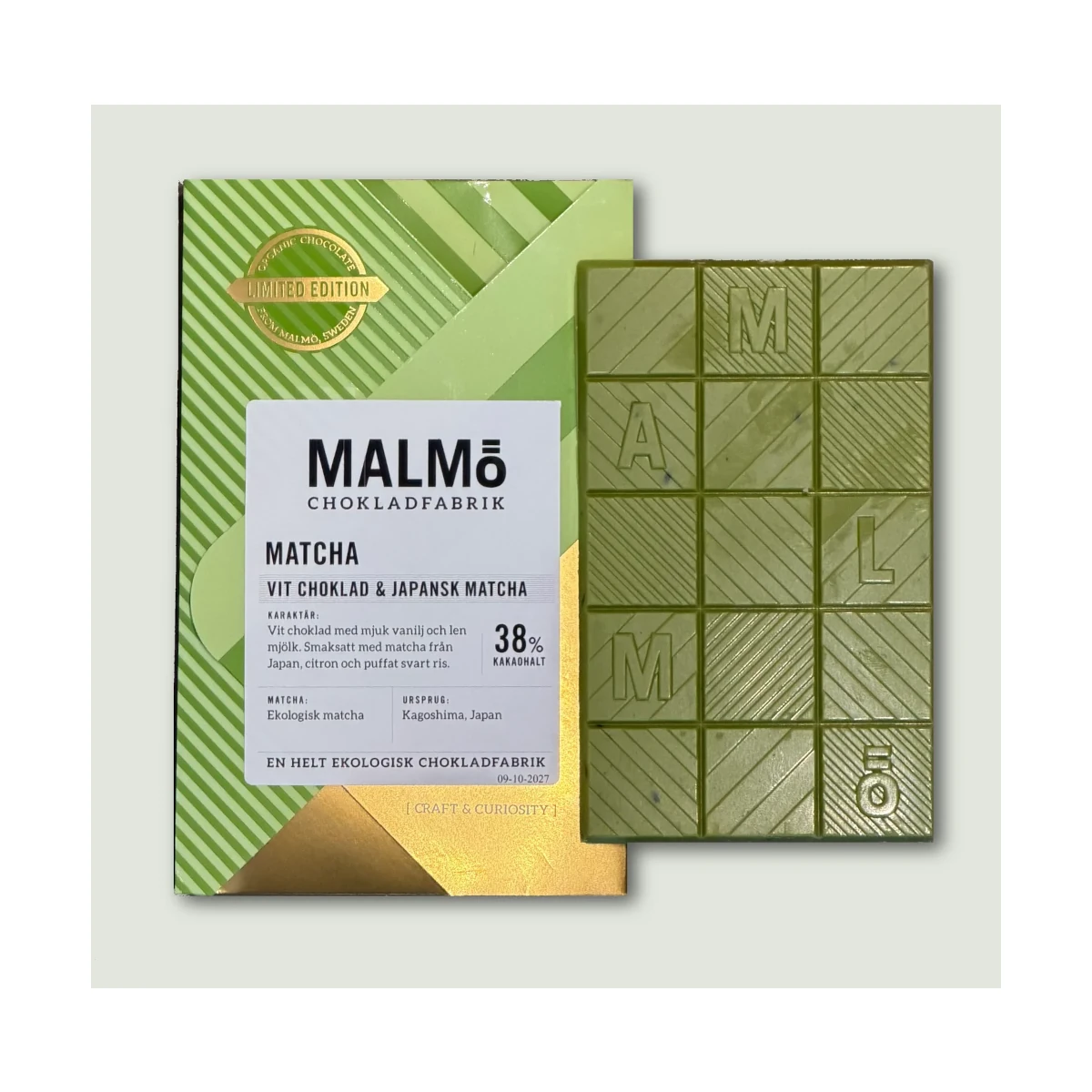 Malmö Craft - luomu ja vegaaninen käsintehty suklaalevy