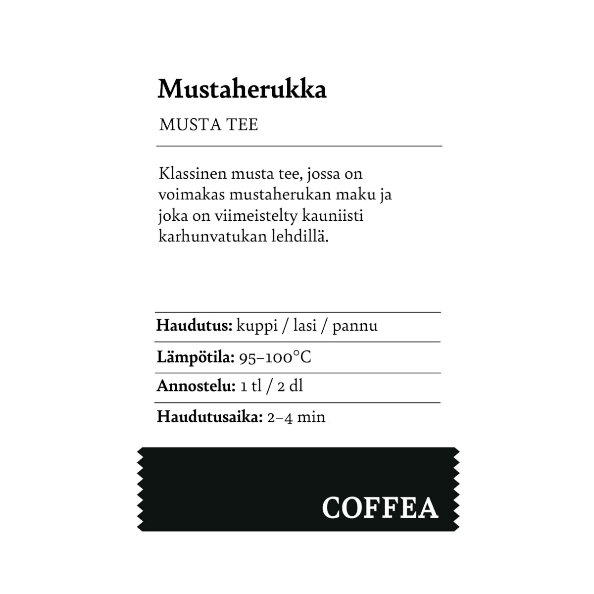 Mustaherukka musta tee