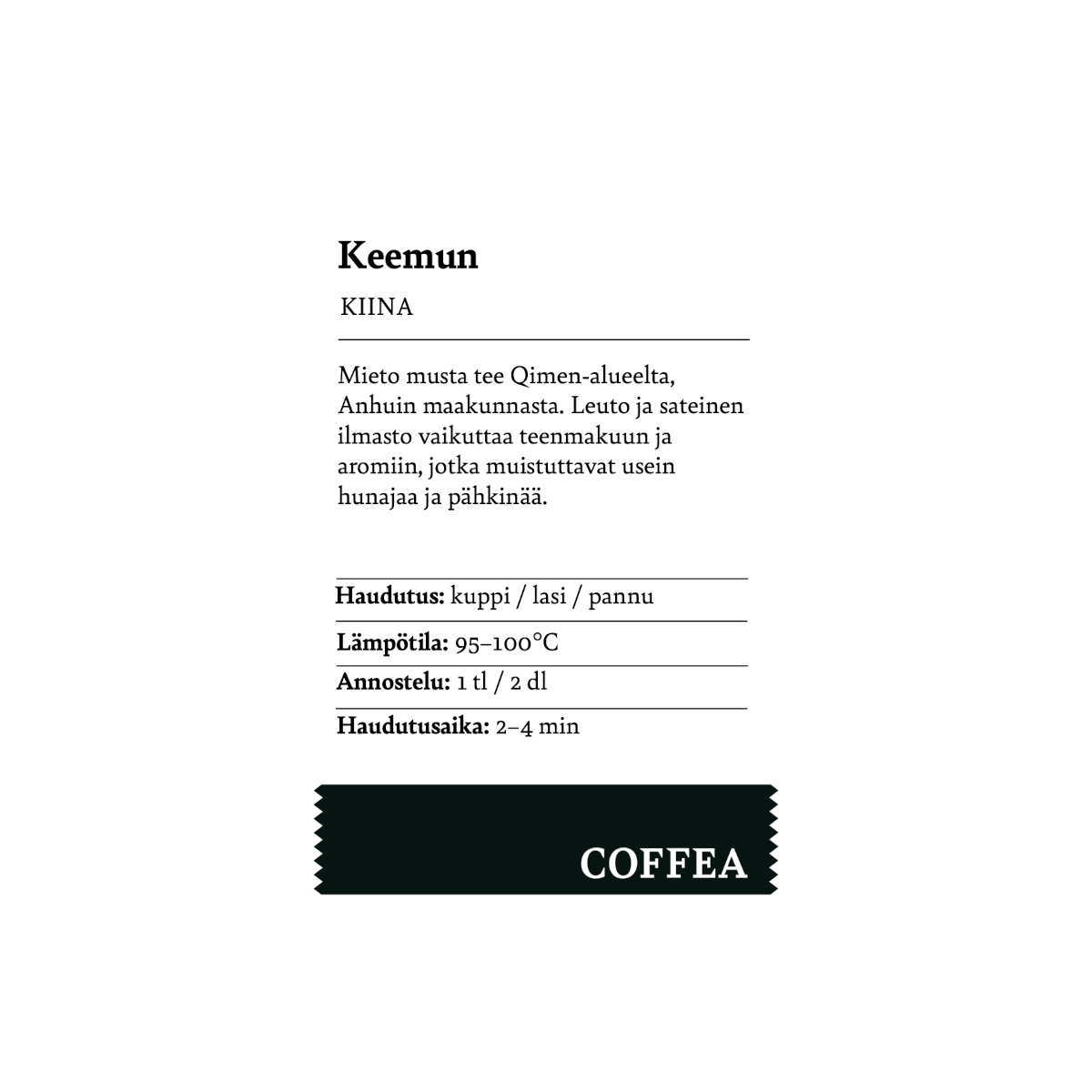 Keemun musta tee Luomu